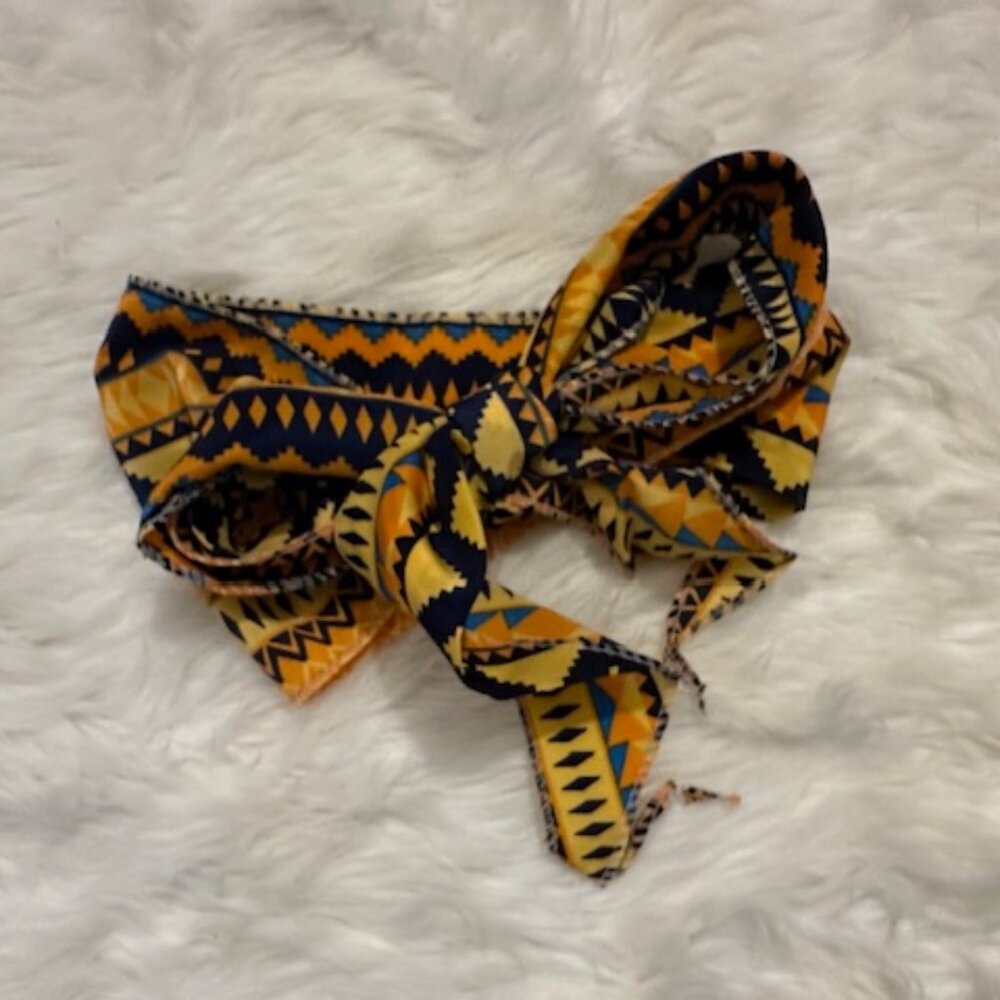 Orange Aztek Satin Wrapable - women's  7502  NWT Boutique - Picture 2 of 4